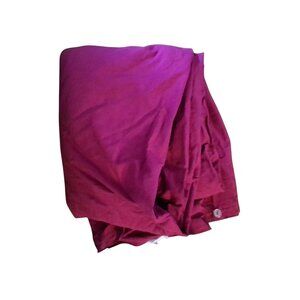 The Company Store duvet covet queen burgundy 100% cotton solid button